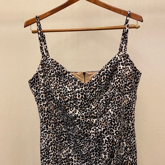 Teeze Me Dress, NWT Sz 16/17, Animal Print, Sleeveless, Leopard Print, Ruched - Picture 3 of 11